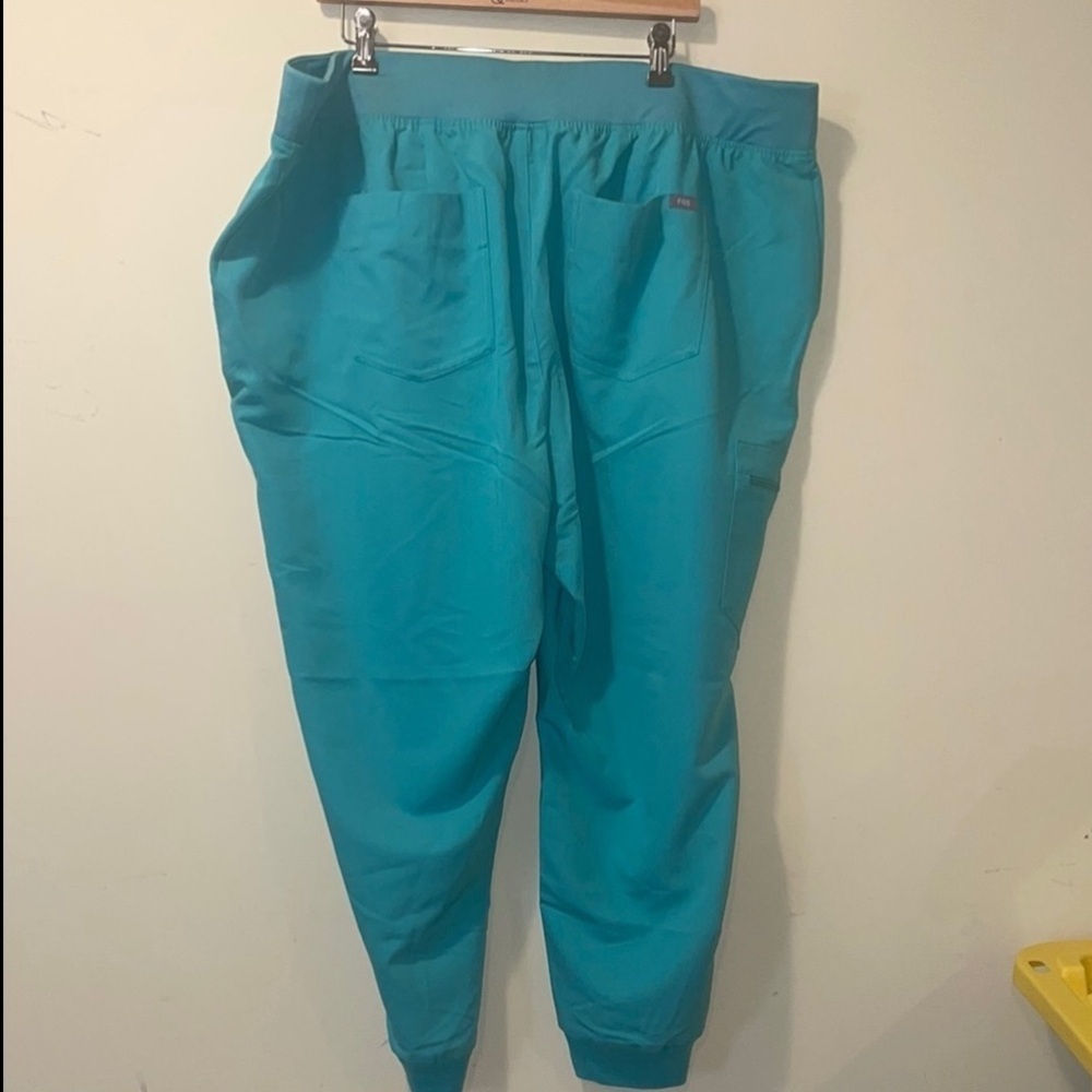 Womens New Figs High Waisted Zamora Yoga Jogger Scrub Pant Surgical Green 6XLR - Picture 3 of 7